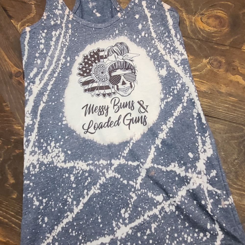 Messy Buns 2A bleached tank